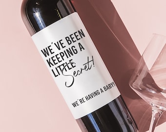 Baby announcement gift, Pregnancy announcement wine label, sister pregnancy announcement, New Baby Announcement, Pregnancy Reveal wine label