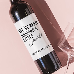 Baby announcement gift, Pregnancy announcement wine label, sister pregnancy announcement, New Baby Announcement, Pregnancy Reveal wine label