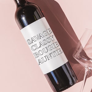 Aunt Baby Announcement Wine Labels, Pregnancy Announcement Gift, Gift for Aunt to be, Gift for Auntie