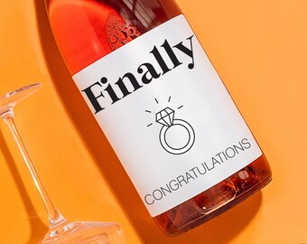 ENGAGEMENT WINE LABEL,Engagement gifts for couple, Engagement Gift, Bride Gift, Gift for Bride and Groom, Gift for Her