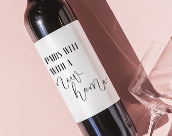 Housewarming Gift | New Place | Housewarming Wine Label | Gift for Her, Him | New Home Owner Gift | Realtor Gift to Clients