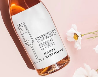Custom 21st Birthday Wine Label, 21st Gift For Her, Twentyone birthday wine label, 21st 21 Bday Funny Cute Gifts, Happy 21st Birthday