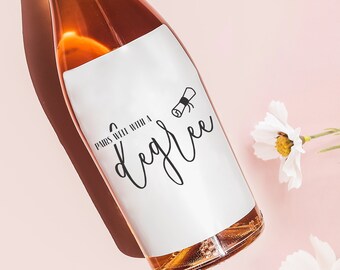 Graduation Wine Label, Graduation Gift, Class of 2023, Graduation Gift For Her, Congratulations Gift for her, Graduation Gift Wine