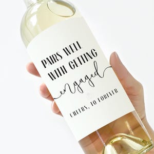 Gift for Newly Engaged Couple, Engagement Wine Label, Engagement Wine Label Gift, Funny Gift for Couple, Best Friend Engagement