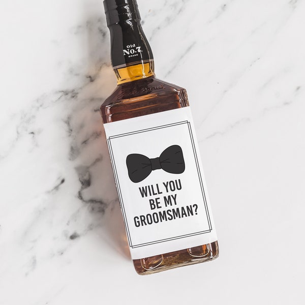 Groomsman Proposal Wine Label, Beer Label, Best Man Proposal, Groomsman Gift, Groomsman Gift Bag, Gift ideas for best man
