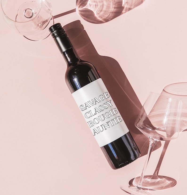 Baby Announcement Wine Label,NEW AUNT GIFT, Cool Aunts Club,Pregnancy Announcement, Gift for Auntie, New Aunt Wine Label, Becoming an Auntie image 5