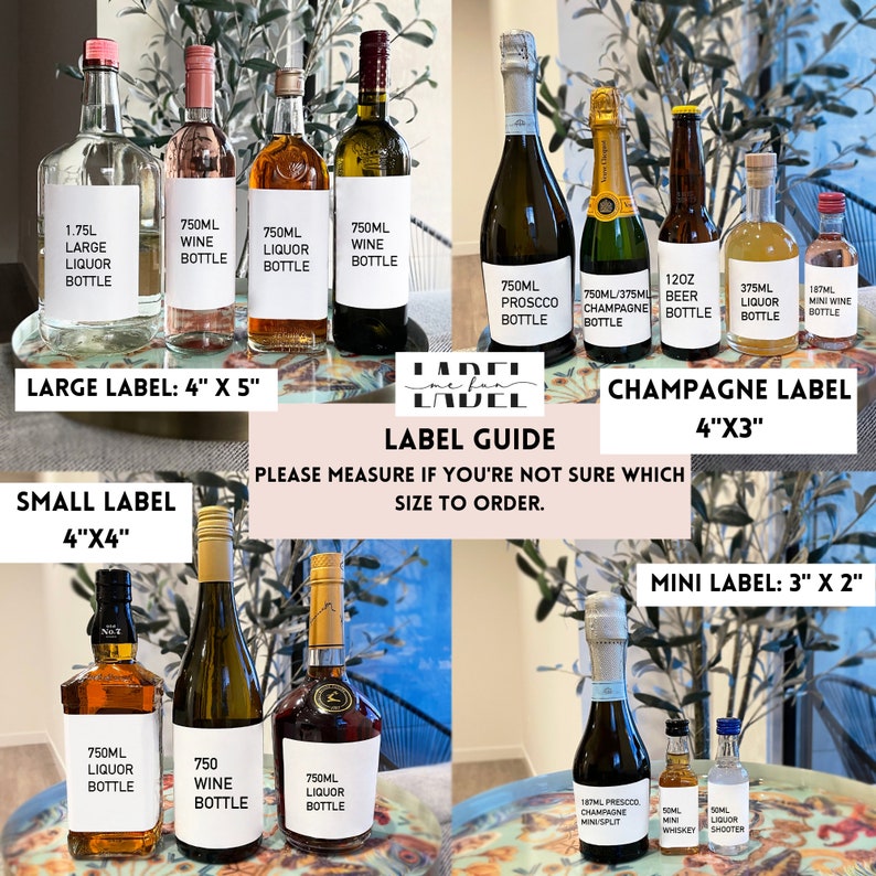 Bridesmaid and Maid of Honor Proposal Labels, Wine and Champagne Labels, Bridesmaid Proposal, mini Champaign label image 7