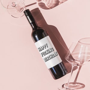 Custom 21st Birthday Wine Label, 21st Gift For Her, Twentyone birthday wine label, 21st 21 Bday Funny Cute Gifts, Happy 21st Birthday image 6