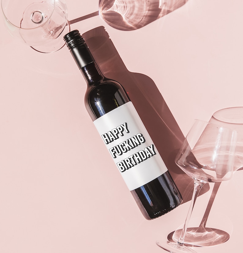 Custom 21st Birthday Wine Label, 21st Gift For Her, Twentyone birthday wine label, 21st 21 Bday Funny Cute Gifts, Happy 21st Birthday image 6