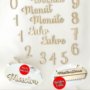 Milestone lettering for baby, for a child - twins - triplets | Milestone cards | Birth gift