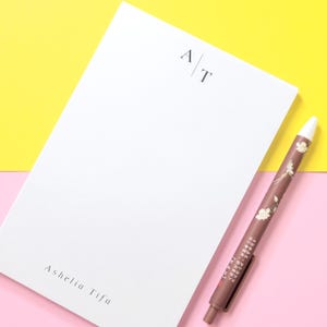 BLOC-NOTES MÉMO MINIMALISTE - Bloc-notes personnalisé pour elle, cadeau pour lui, cadeaux de fête, cadeau d'anniversaire de mariage