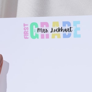 Cadeau de remerciement pour ENSEIGNANT/enseignants MINIMALISTES Bloc-notes de remerciement/BLOC-NOTES personnalisé/enseignants/étudiants/professeurs/école