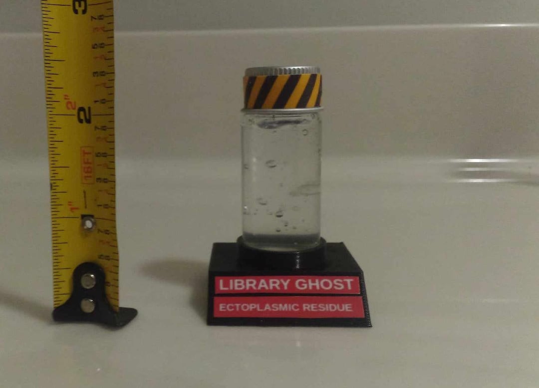Ghostbusters Library Ghost Clear Ectoplasm in Vial With Stand Display
