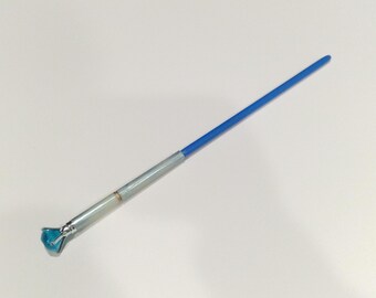 Blue Magic Wizard Wand Wooden Plastic 14 Inches