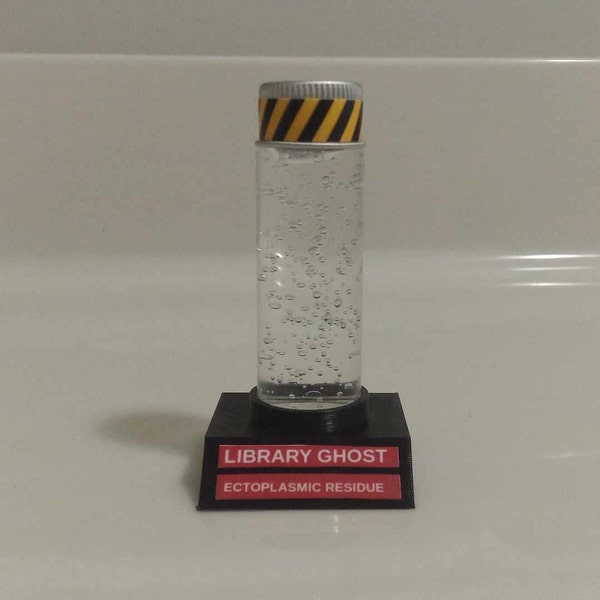 Ghostbusters Library Ghost Clear Ectoplasm in Vial with Stand Display Ghostbusters Inspired Prop