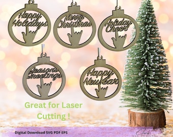 サイレントシンフォニー - ASL I Love Youサインオーナメント、手話