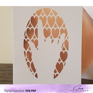 ASL「愛してる」ハートカードと封筒 SVG | 手話カードカッティングファイル | Cricut および Silhouette 互換デザイン