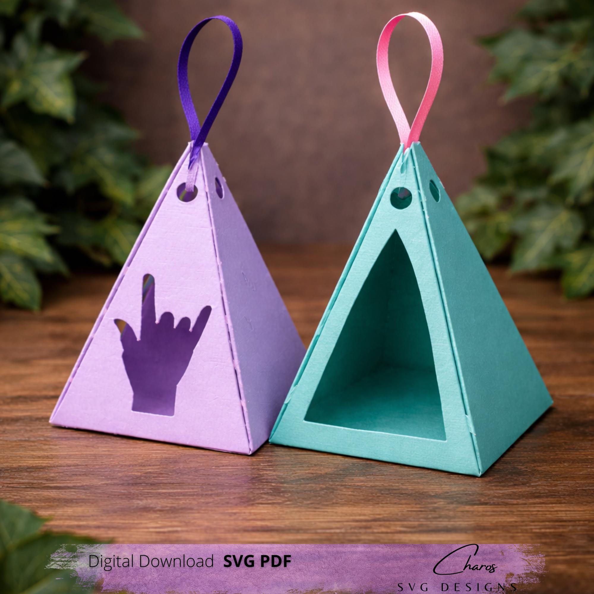 Craftin Asl Pyramid Favor/gift Box Template Bundle SVG | Perfect for DIY Crafting ...