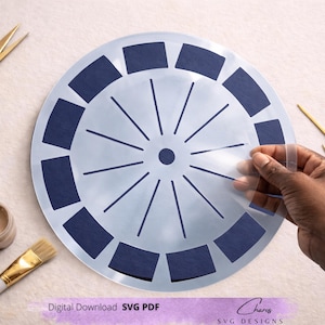 Plantilla de reloj SVG: Plantilla escalable DIY (Descarga digital)