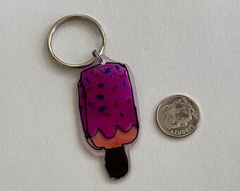 Popsicle keychain shrinky dink