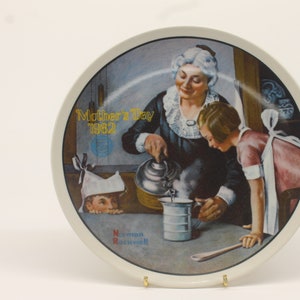 The Cooking Lesson collector plate, Norman Rockwell collection