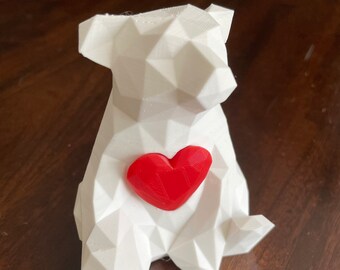 Orso stampato in 3D con un cuore