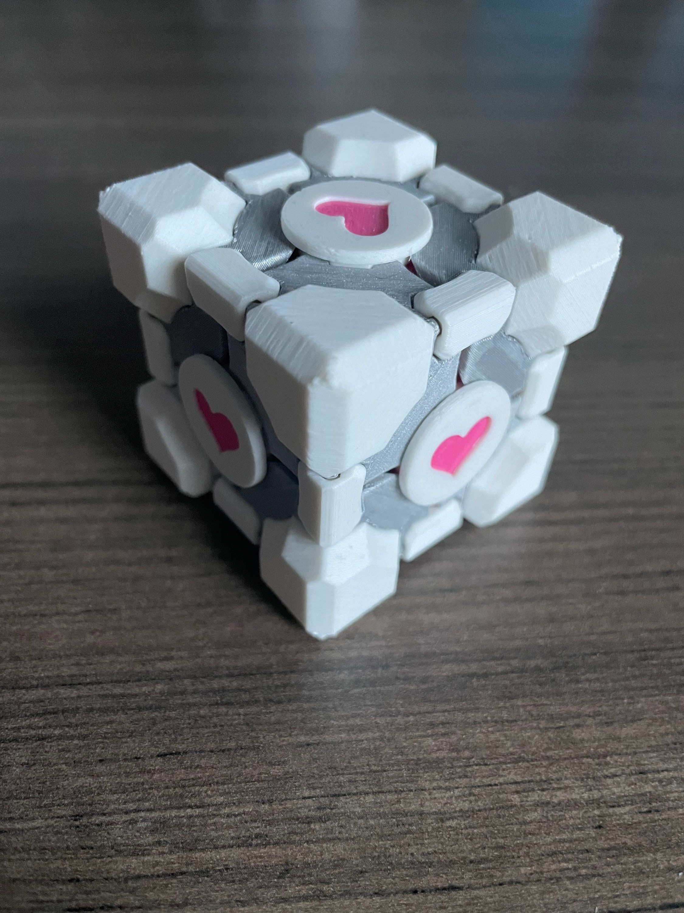 3D Printed Portal Weighted Companion Cube 