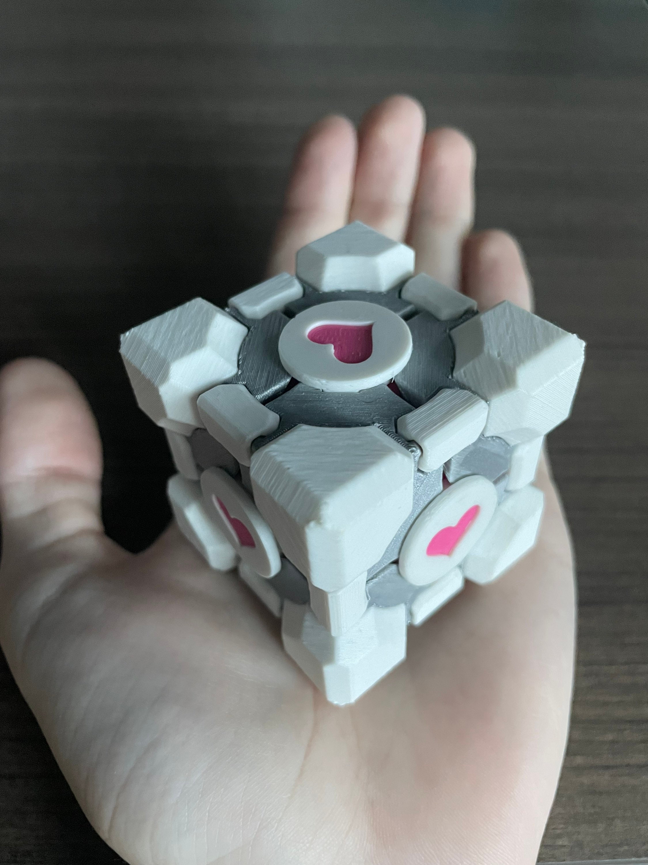 3D Printed Portal Weighted Companion Cube - Etsy