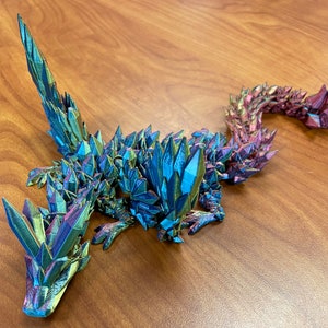 Articulated Winged Crystal Dragon - Fidget Dragon