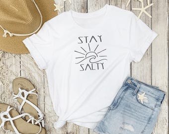 Stay Salty beach svg, png, fichier à télécharger, chemise de plage