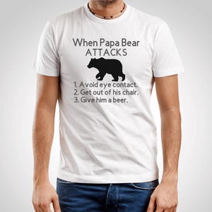 Papa ours svg, png, fichier à télécharger, cadeau de fête des pères, chemise pour papa