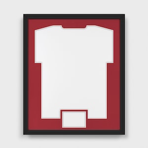 Espositore per maglie sportive, cornice in legno per maglie, cornice per esposizione maglie, appendino per maglie, cornice per maglie, scatola per ombreggiatura maglie