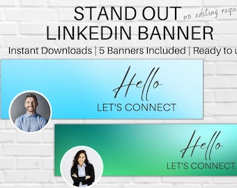Linkedin Banner Instant Download Professional Linkedin - Etsy
