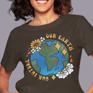Earth Day Floral Shirt, Earth Awareness T Shirt, Environmental Shirt, Save the Planet Earth Shirt, Nature Lover TShirt, Gift for Earth Lover