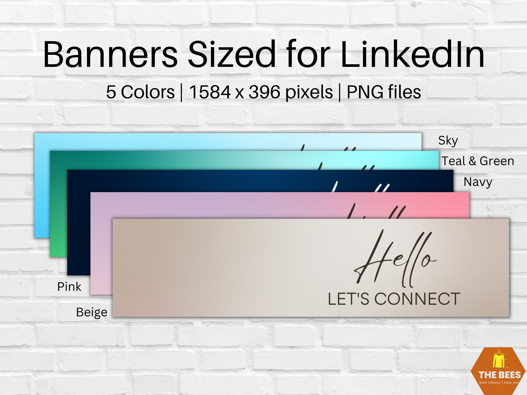 Professional Linkedin Gradient Banner Linkedin Profile Background for