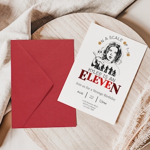 ELEVEN | Stranger Inspired Birthday Invitation - Kids invitation - Cupcake Toppers - Table Sign - Digital Template Printable