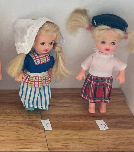 Vintage Miniature around the World Dolls 4 1/4 Inches Tall Etsy