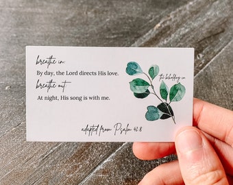 Breath Prayer Cards from the Psalms for Anxiety & Fear