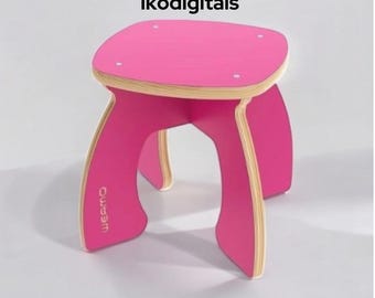 Montessori Stool CNC Laser Cut Plans: Children's Furniture Template (Digital Download)