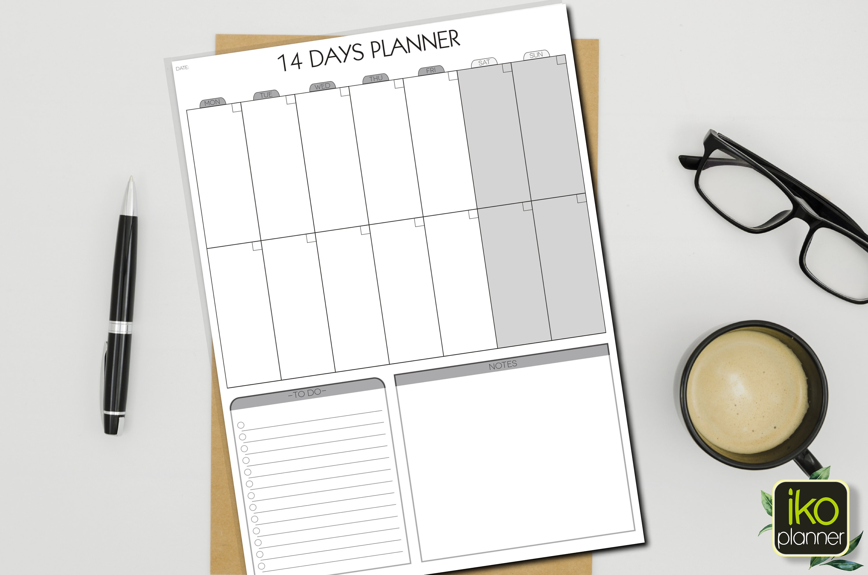 14 Days Planner Two Week Printable - Il Fullxfull.3905247407 Pabh