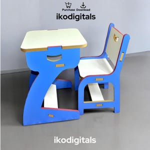 Planos de corte CNC para mesa e cadeira Montessori (download digital)