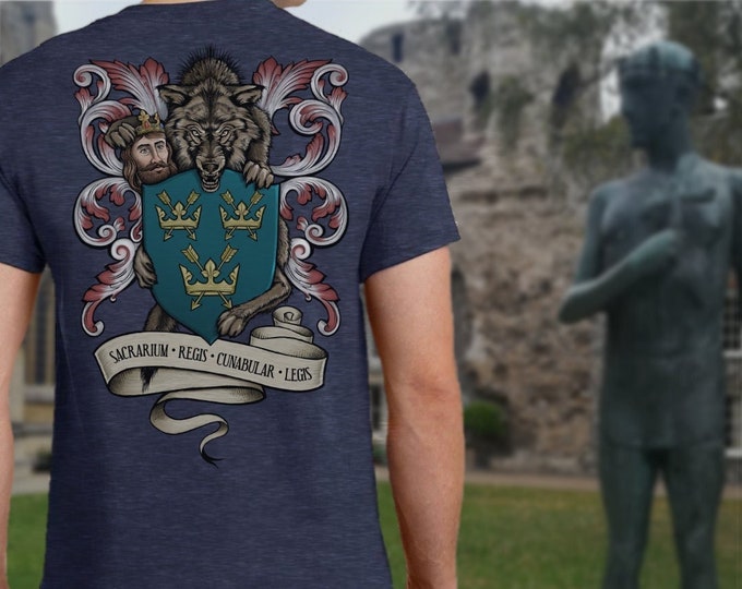 Bury St Edmunds Coat of Arms - Wolf and the King Tshirt