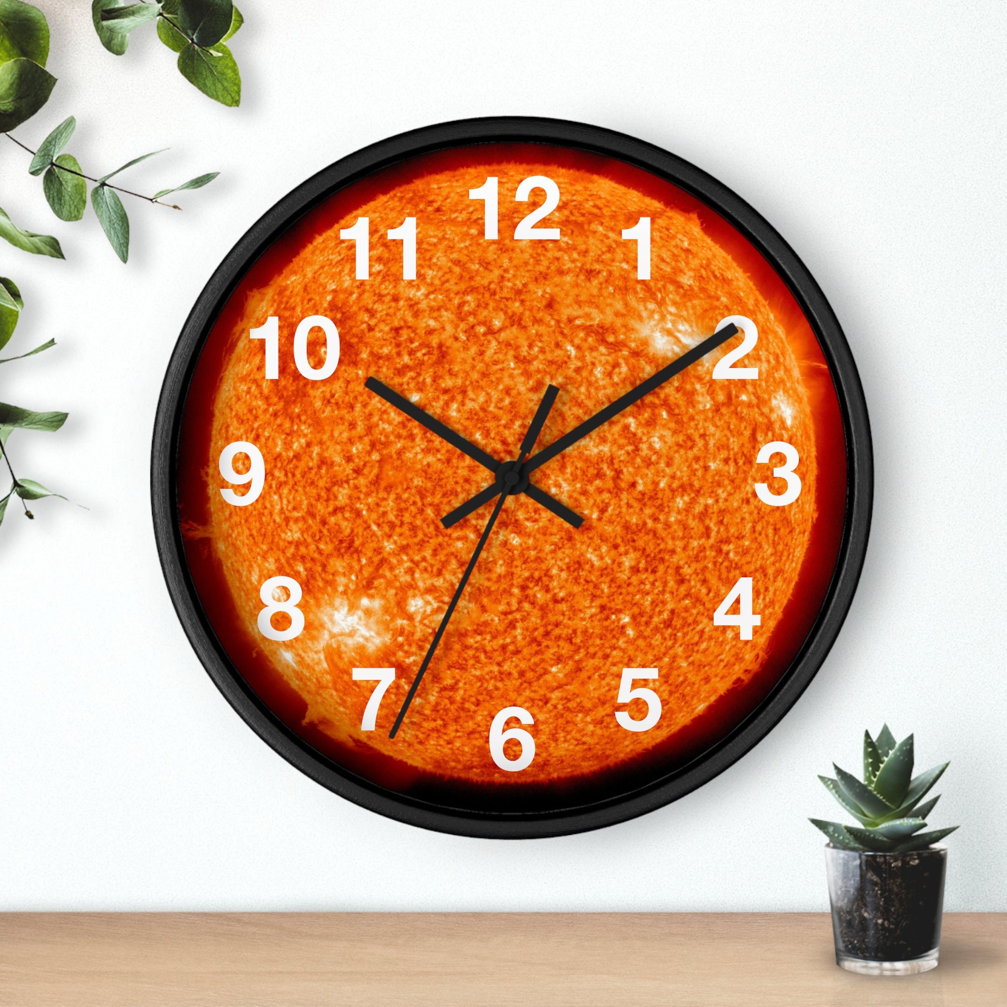 Sun Solar Wall Clock - Etsy