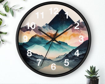 Outdoor Mountain Art Wall clock