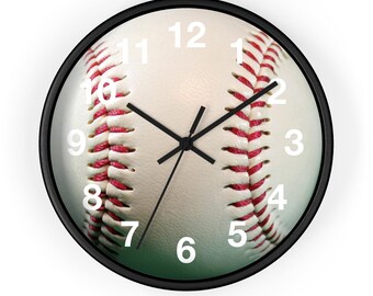 Horloge murale de sport de baseball