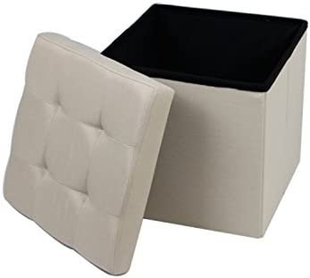 Foldable Storage Ottoman Cube Etsy