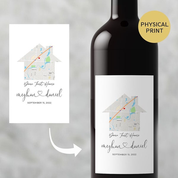 Housewarming Wine Label | Gift for Her, Him | New Home Owner Gift | Realtor Gift to Clients, Housewarming Gift, Our First Home label