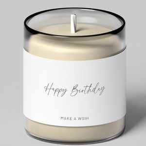 Happy Birthday Candle Label, Custom Candle Labels, Birthday Gift, Best friend Gifts, Personalized Candle Labels, Mini Champagne