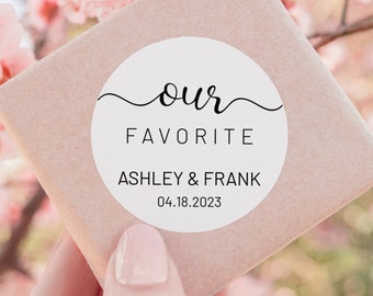 Our Favorite Stickers,Printed Wedding Favor Stickers,Wedding Favor Labels,Wedding Stickers,Custom Favor Stickers,Wedding Favor Labels