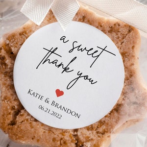 A Sweet Thank You Favor Sticker, Minimalist Sticker, Wedding Favor Stickers, Thank You Labels, Thank You Stickers